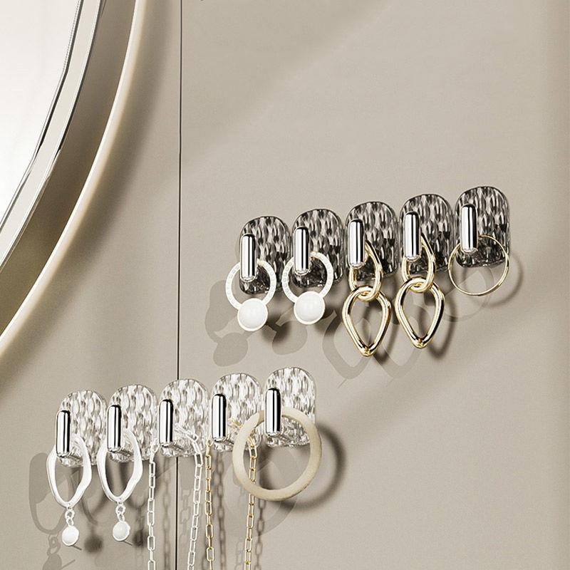 5 Stück runder Haken zum Aufhängen an der Wand Starker selbstklebender Haken Badezimmer Kleidung Handtuch Schlüsselhaken Küchenorganisation Zubehör