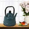 Retro Enamel Kettle with Wooden Handle