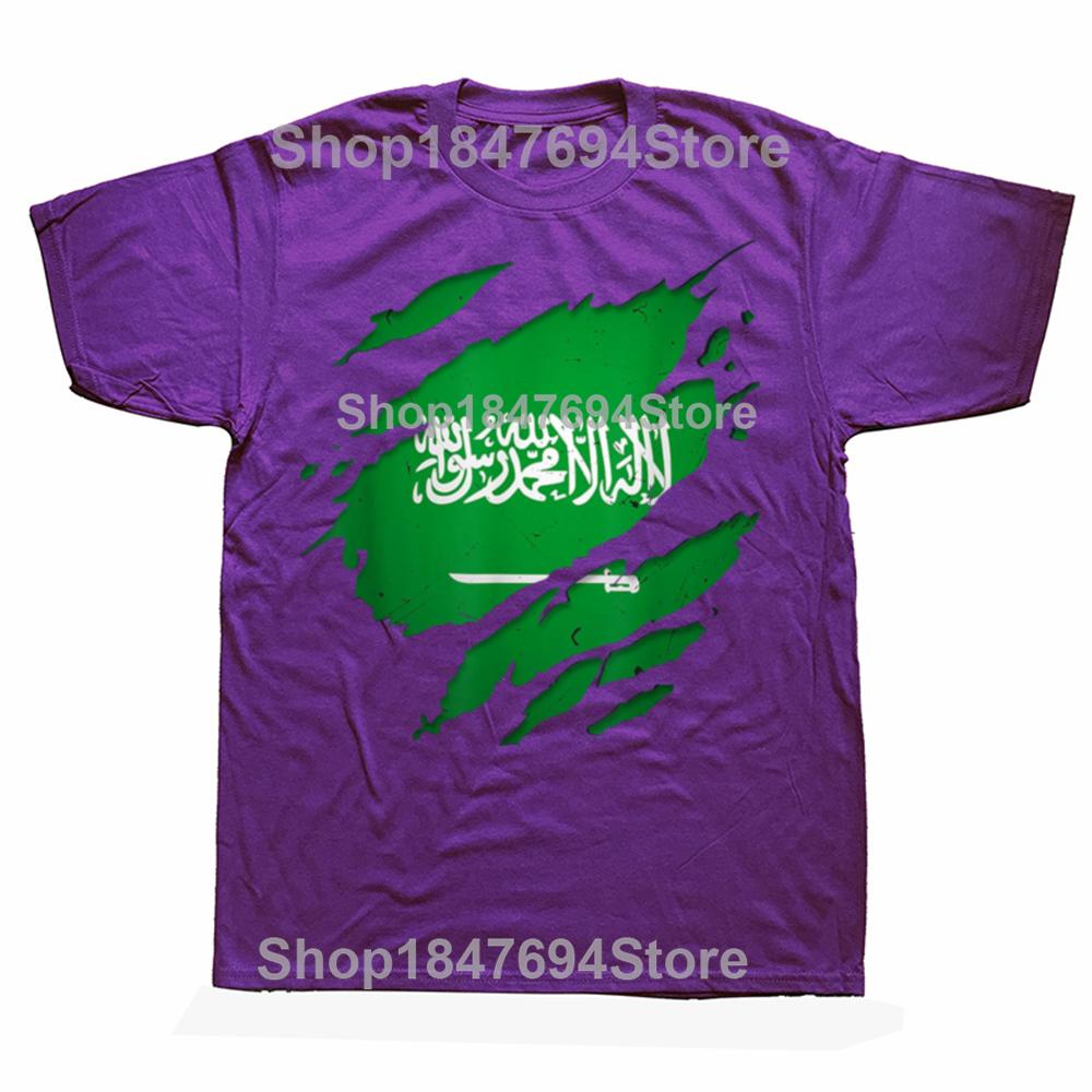 Funny Proud Saudi Arabian T Shirt Saudi Arabia Flag Tee Tops Round Neck Short-Sleeve Fashion Tshirt Clothing Casual T-shirts