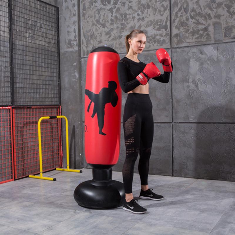 Inflatable Fitness Boxing Pillar Stress Relief Toy, PVC Thick 1.6m Tumbler for Adults