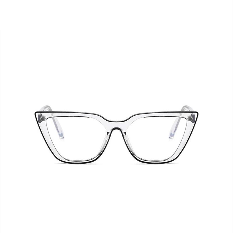 Fashion Cat Eye Transparent Gradient Frame Anti Blue Light Computer Reading Glasses Women Plus Point Sight 0 to +6
