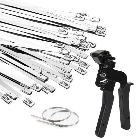 Ergonomic Handle Cable Tie Pliers Heavy Duty 304 Stainless Steel Cable Tie Kit Heavy Load Cable