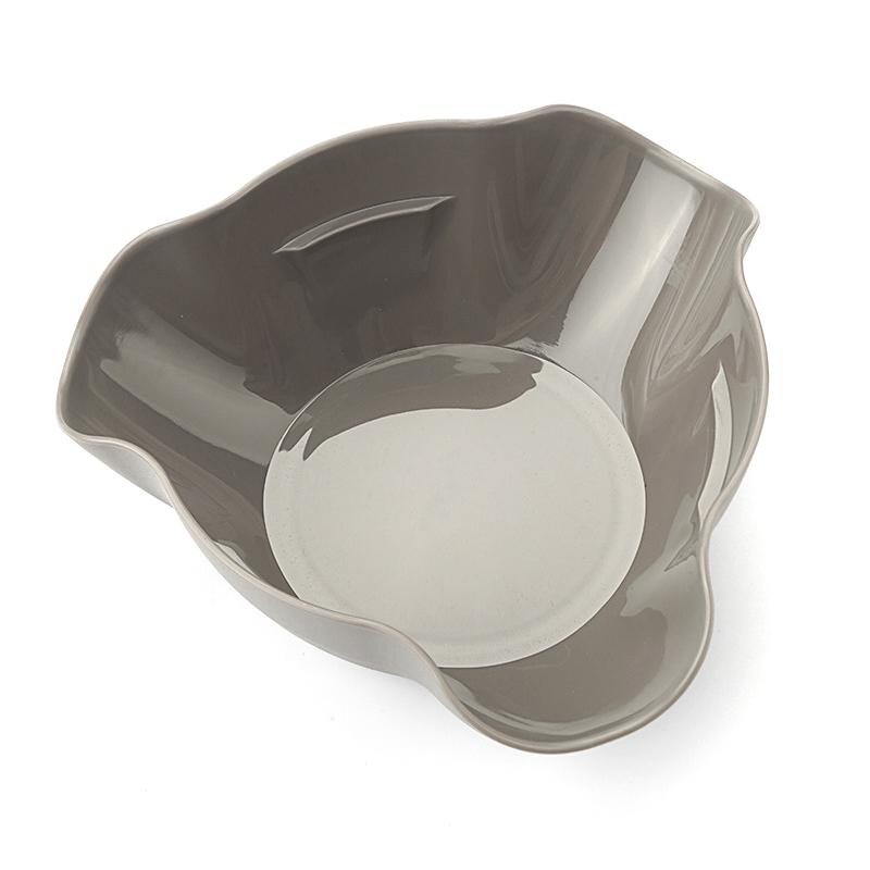 1Pieces Snack Bowls Double Layer Popcorn Bowl With Storage Pistachios Bowl With Storage Round Snacks Dish Outdoor Tableware