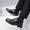 Fashion Men's Genuine Leather Derby Shoes Autumn Platform Slip-Resistant Breathable Comfort Business Casual Lace-Up for Daily Walking