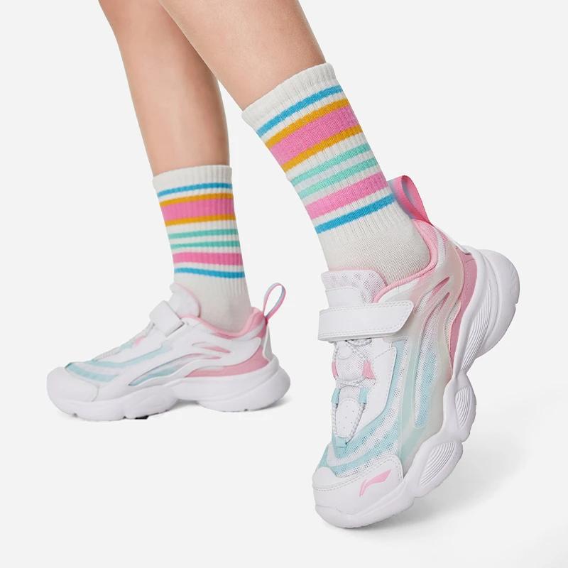 Li Ning Kids Fashion Color Block Comfortable Low Top Casual Shoes Kids Casual Shoes YKCQ274-52