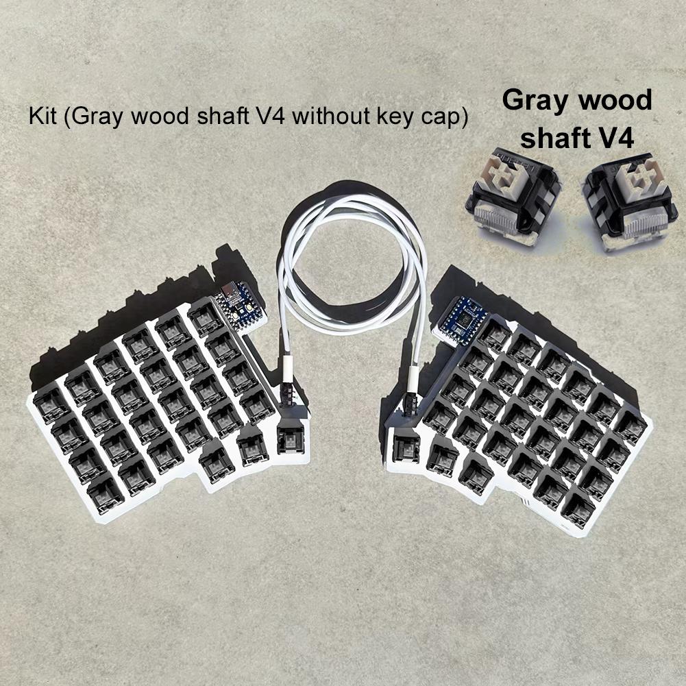 Silakka54 Split Keyboard Wired Hot Swap Support QMK/VIAL Keyboard Left And Right Handed Ergonomic RP2040zero Customized Keyboard