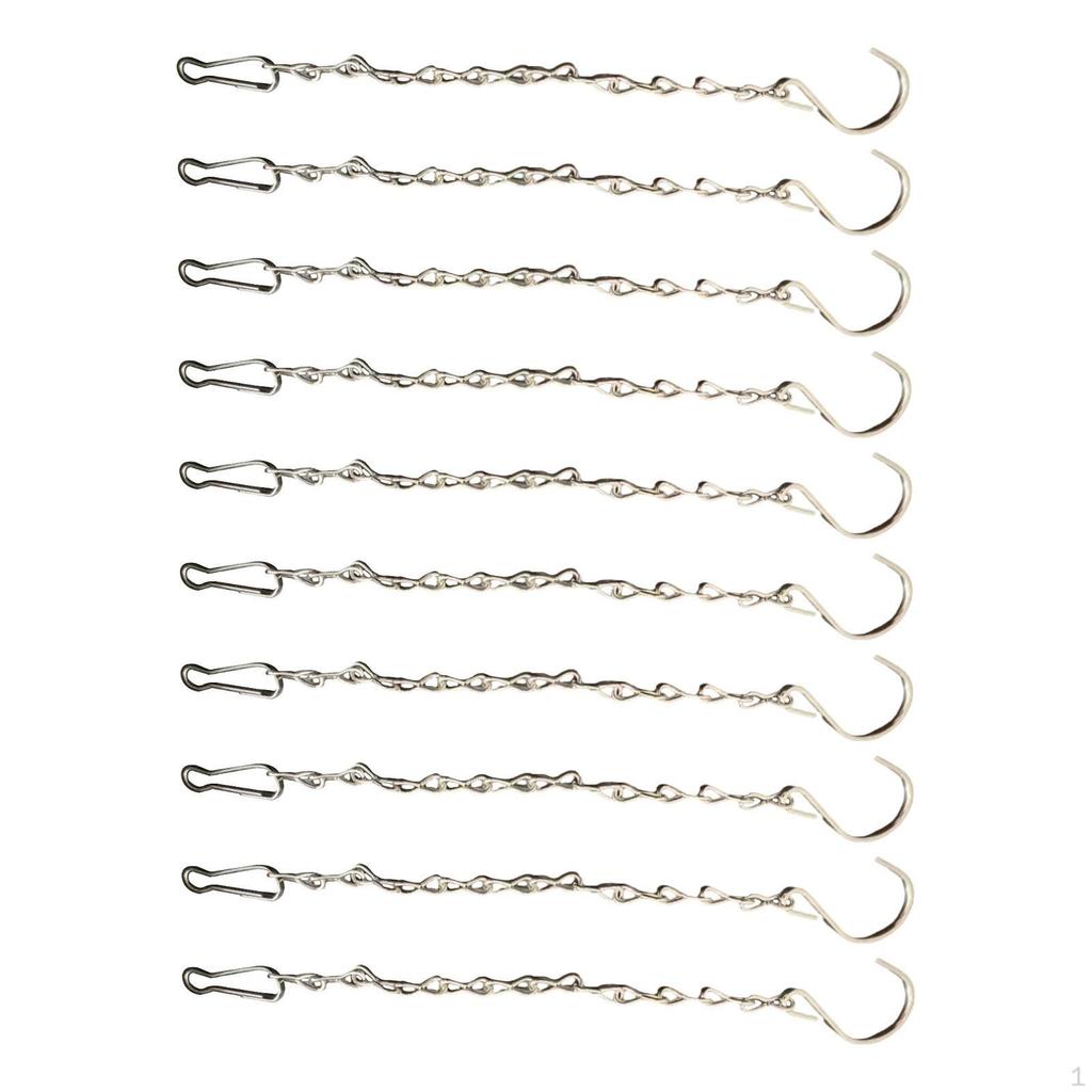 10x Iron Hanging Chains Plant Hangers Strength Flexibility Flower Pot Chain Lantern Hanger for
