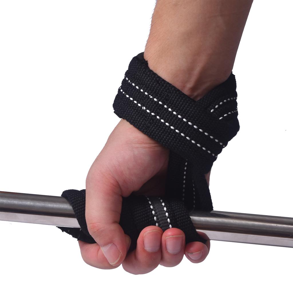 Hot Sale Unisex Custom Logo Gym Fitness Non-Slip Weightlifting Strap Wrist Straps for Strength Training and BodyBuilding