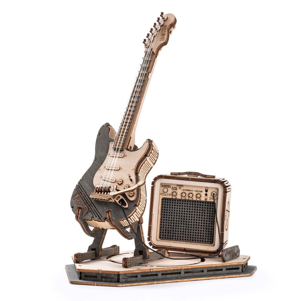 ROBOTIME ROKR Guitar Model 3D Wooden Puzzle TG605K