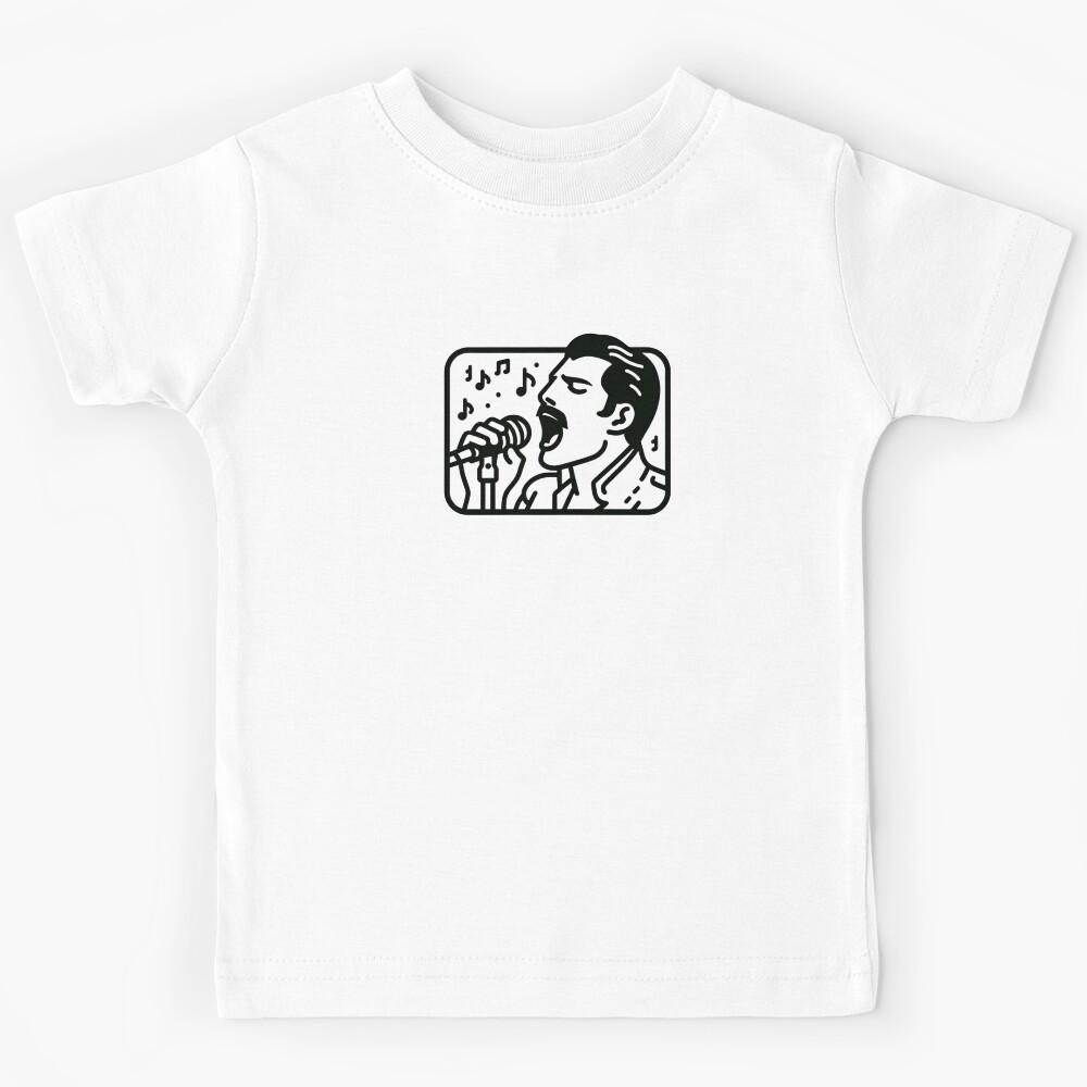 Passionate Singer - Line Art - Rock Music Kids T-Shirt 170