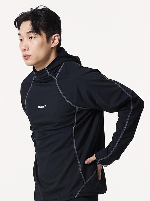 Quick Dry Active Runner'S Hoodie (Black)