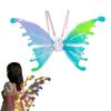Aripi electrice de zână fluture cu lumini LED Aripi curcubeu luminoase pentru fete femei Costum de rol pentru petrecere Crăciun