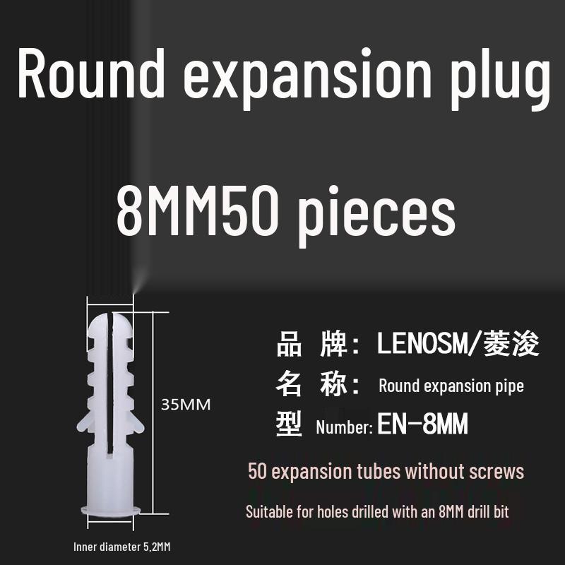 Plastic Expansion Tube: Round, Square, Triangle Wall Plug & Screw Set