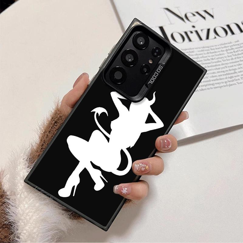 Devil Girl Silhouette Cool Shockproof Phone Case for Samsung Galaxy S26 Edge S25 Ultra S24 FE S23 Plus S21 Cover Anti Fall Funda