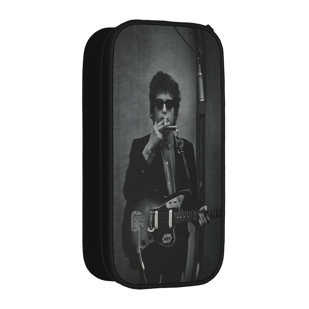 Large-capacity Pencil Pouch Bob Dylan Singer Merch Double Layer Pencil Bag Women Makeup Bag Perfect Gifts