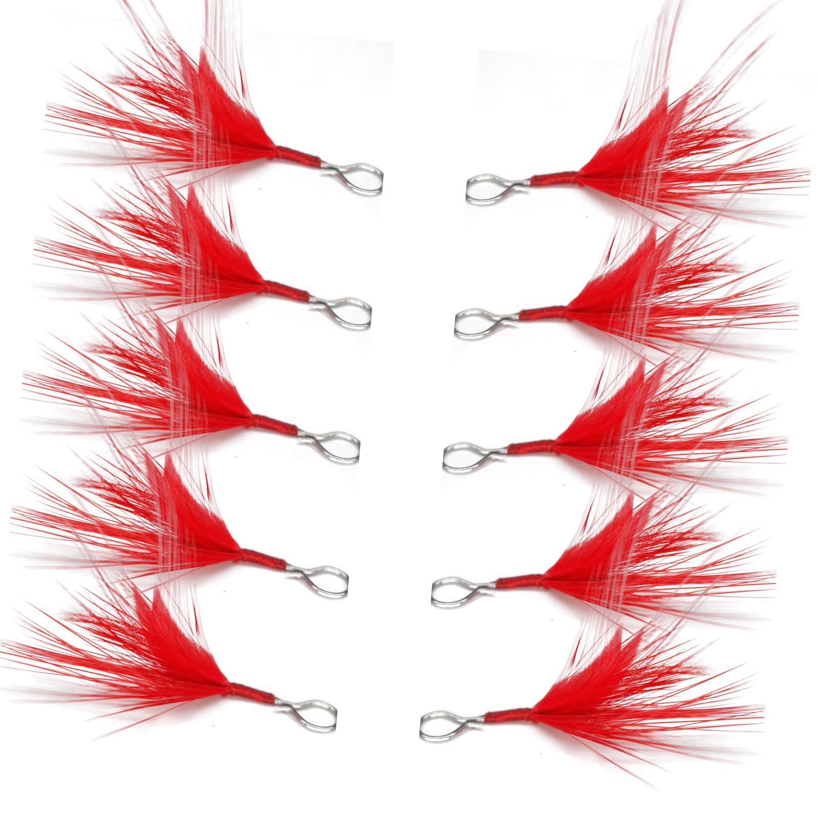 

10 шт. подвеска в виде пера рыболовное снаряжение съемная рыболовная блесна приманка перо для тройного крючка рыболовные снасти красный