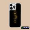 Sun Moon Mobile Cell Phone Case for iPhone 17 16 15 14 13 12 11 Air Pro Max Plus Magsafe Silver Plating Colorful Cover Luxury