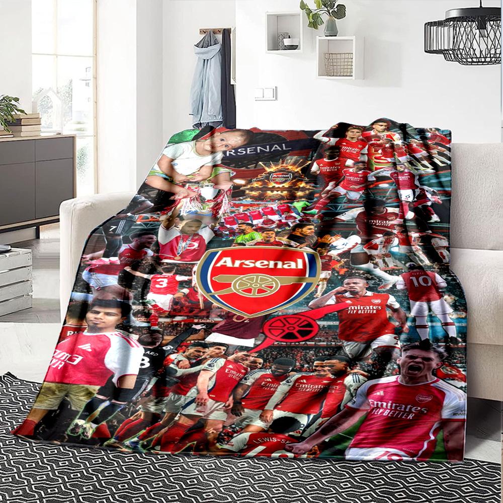 Arsenal Football Player Blanket Durable Comfort Suitable for Couch Bed Seaside for All Seasons Modern Style Perfect Gift for Relatives and Friends