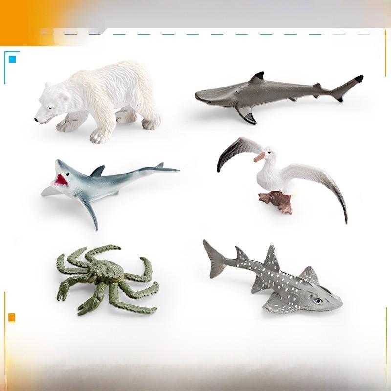 Shark Penguin Polar Bear Models With Pvc Material For Childrens Learning And Decor