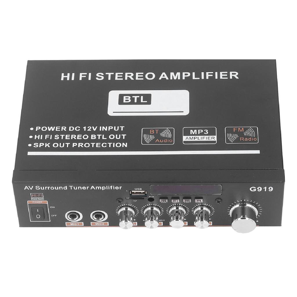 Bluetooth Power Amplifier HiFi Stereo Sound Digital Home Bluetooth Amplifier for Car Home Bar Party