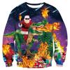 Xmas Christmas Sweater For Men Women Long Sleeve Funny Ugly Santa Claus Playing Hockey Jumpers Party Pullover Sweatshirt