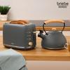 Nordic Ensemble Grille Pain 2 Fentes Larges, Bouilloire Sifflante Induction 2,3L Briebe SKT1177GRY 870W Gris
