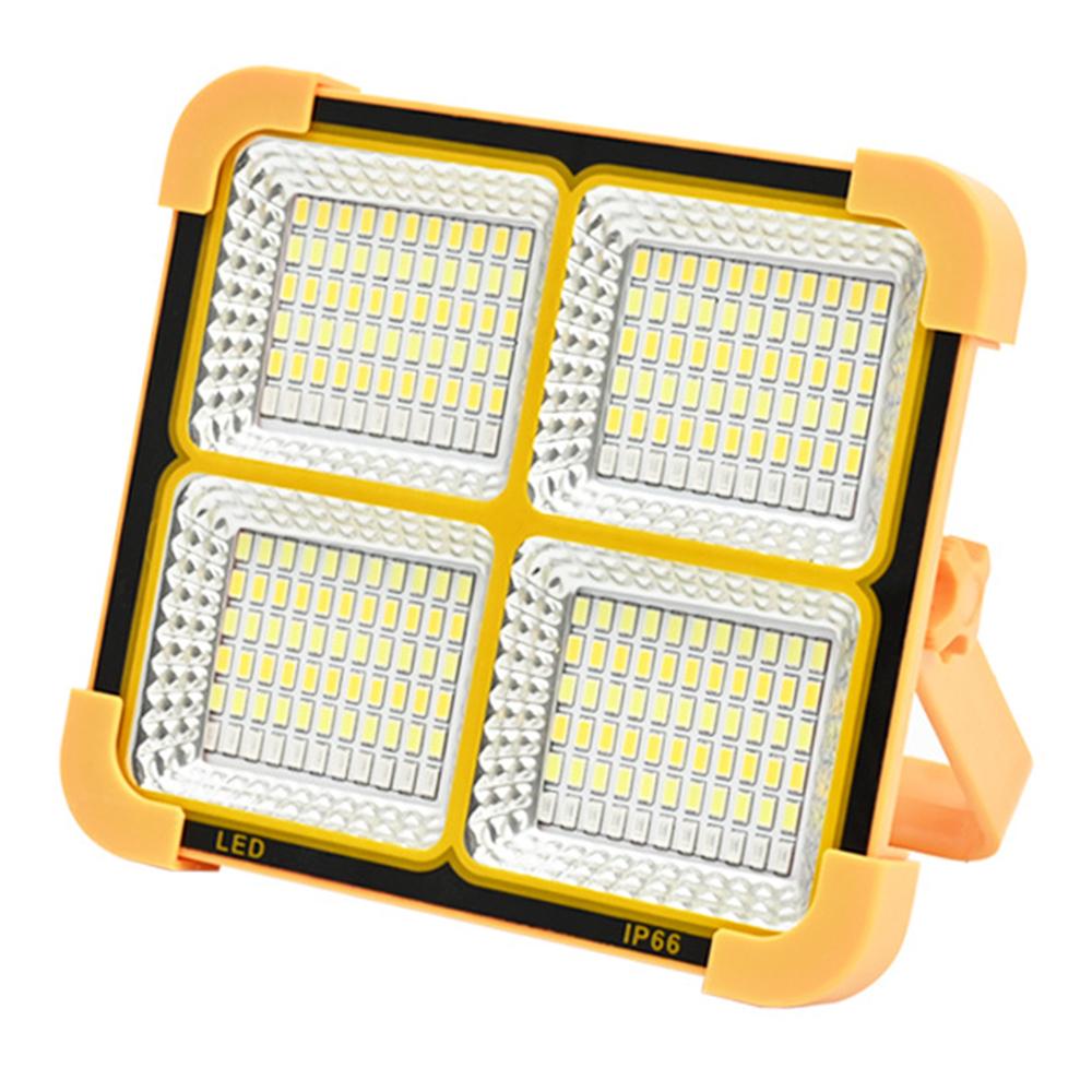 

Small 4 Grid 4000W Solar LED Light Outdoor Camping Rechargeable Floodlight Super Bright Emergency Lamp A