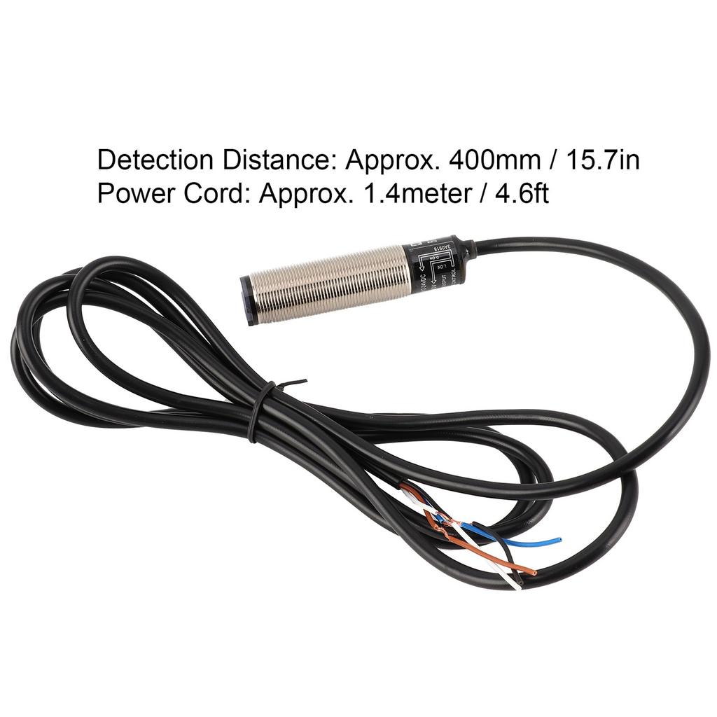 BERM Photoelectric Switch Sensor Diffuse Reflection Cylindrical 4Wire Power Control 1224VDC(BR400DDTP )