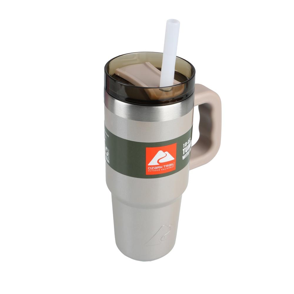 

Vacuum Insulated Stainless Steel Tumbler with Handle Hot Cold Beverage Travel Coffee Tea Drinkware Outdoor Adventure United States