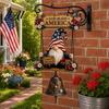 Gnomo da Giardino Rustico Campanello Campanello Gnomi Grandi Benvenuti Campanello a Sospensione Decorazione Fantasiosa per Portico Anteriore Patio Recinzione Casa di Campagna Regalo Mamma Nonna Campagna