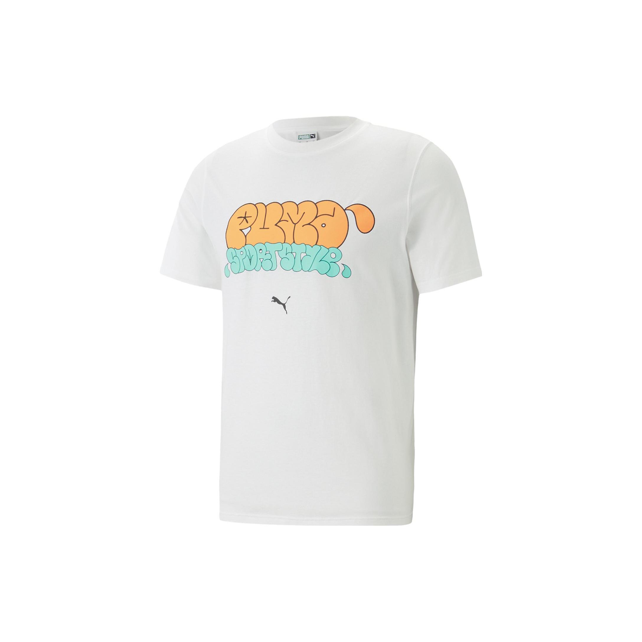 

New PUMA GRAPHICS T Shirts Men s White 622553-02 L