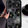 Emery Black Camellia Phone Case for Apple iPhone 13/14/15/16/17 Pro Max