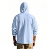 Spring and Summer New Men's Hooded Long-sleeved Shirts with Patch Pockets Casual Outer Tops