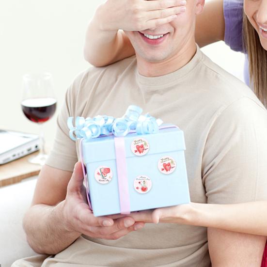 1 Roll Practical Label Charming Heart Tag Bright Color Shape Gift Packaging Label Tag