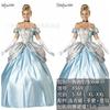 European court costumes, Halloween Cinderella cosplay, Sissi princess dress cosplay costume
