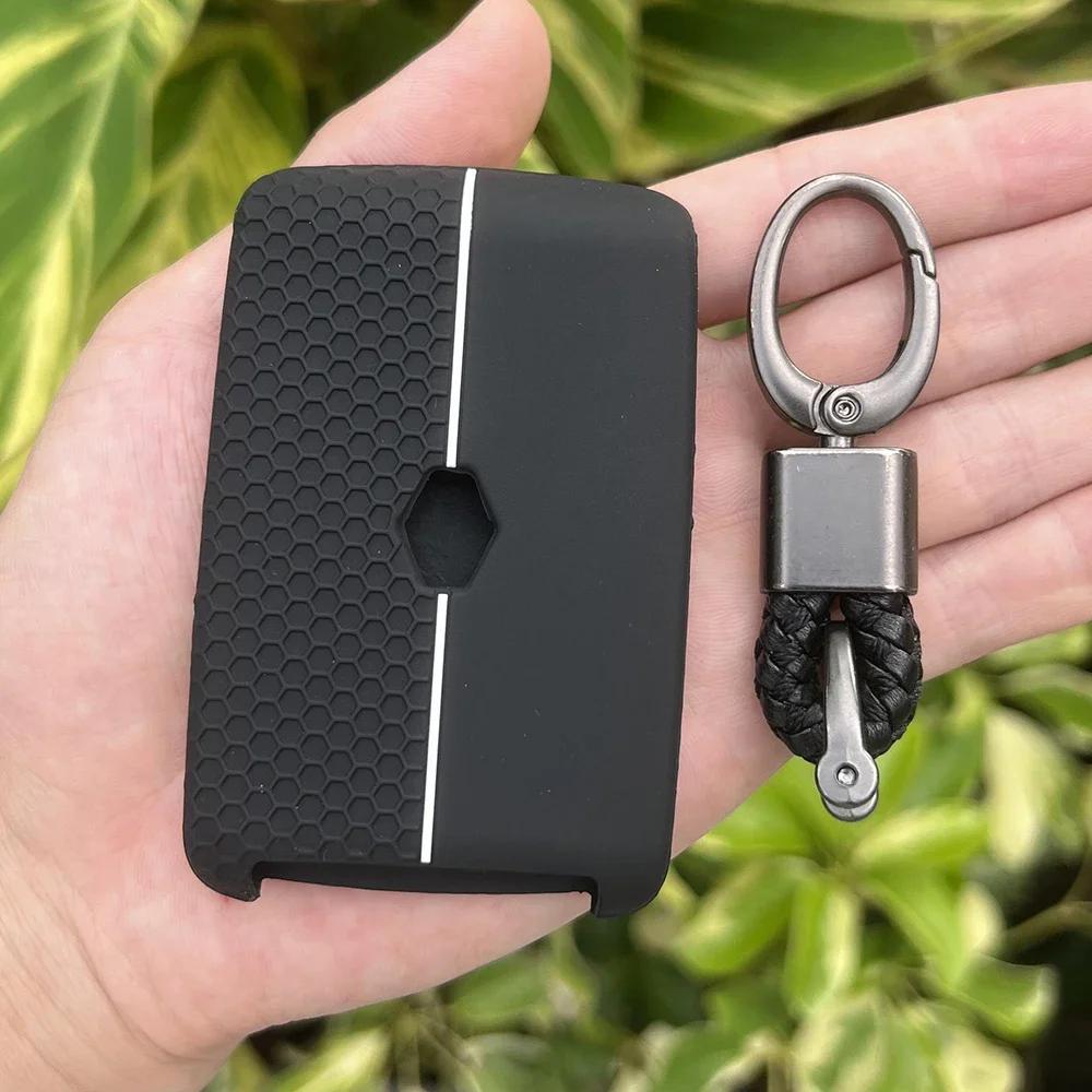 Silicone Car Key Cover Case For Renault Captur Clio Zoe Koleos Scenic 4 Arkana Dacia Sandero Megane Talisman Espace Card Remote