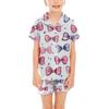Children Pajamas Fashion Two-Piece Shirt Shorts Set Soft Holiday Casual Clothing Set