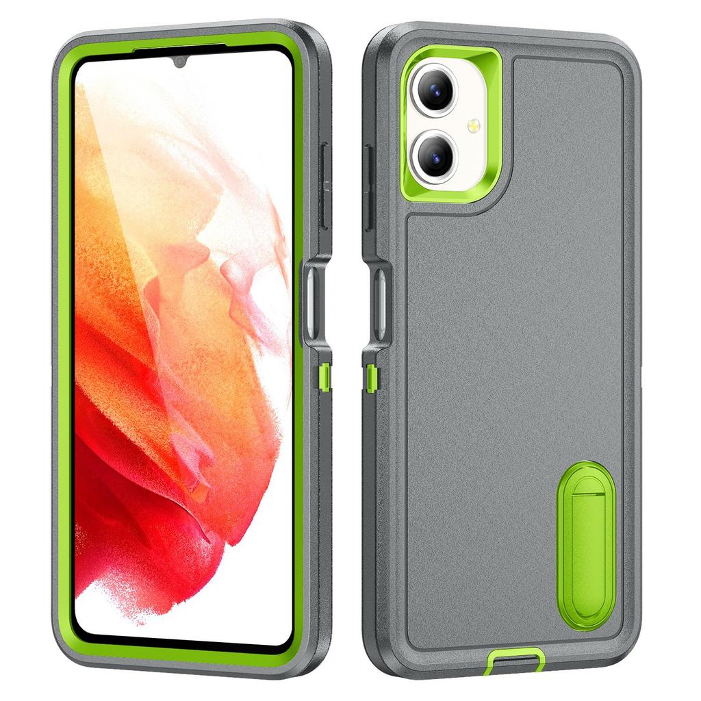 For Samsung Galaxy A06 4G Case Kickstand Phone Cover PC+Silicone+EVA 3-in-1 Design
