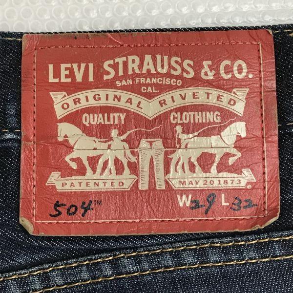 Levi's 504 Straight Denim Pants Men W29 L32 Indigo Japan Tag Trousers cBH616-g