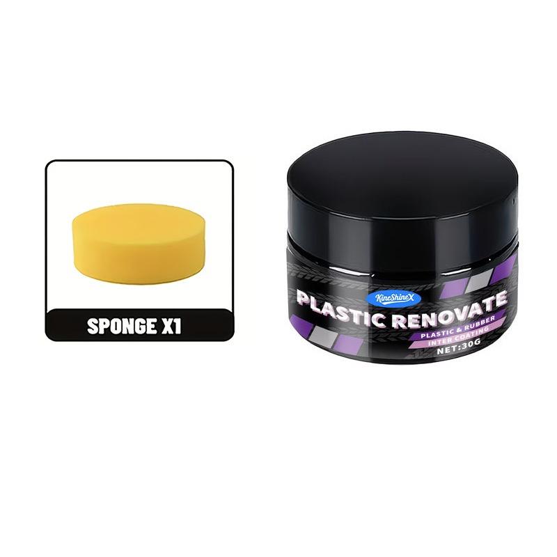 Car Plastic Renovator Cream, 30G Dashboard Restore Polish, Long-Lasting Rubber Coating Agent, Interior Trim Restorer, Anti-Fade Detail