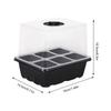 6/12 Holes Seed Starter Tray with Elevated Lid Seedling Starter Trays Gardening Grow Germination Box for Plants Indoor