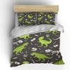 Dinosaur and skeleton pattern background Bedding Set 1 Duvet Cover 2 Pillowcases for Adult and Children Luxury Gift Full Size