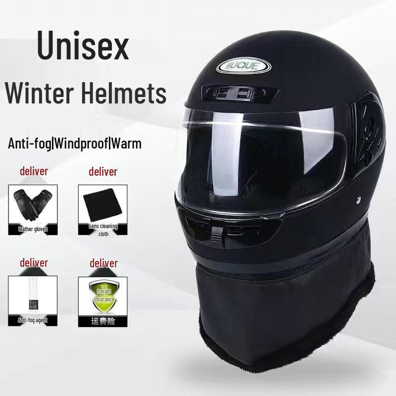 All-Season Warm Full Face Helmet - Anti-fog, Cold Protection for Men & Women Electric Scooter & Cycling