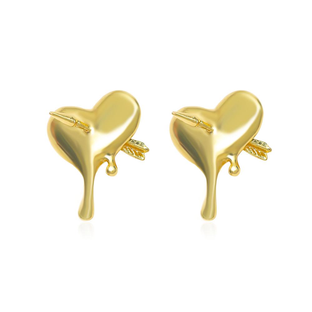 Chic Reflective Sequin Heart Dangle Earrings - Childlike Nightclub Fashion with Ear Hooks