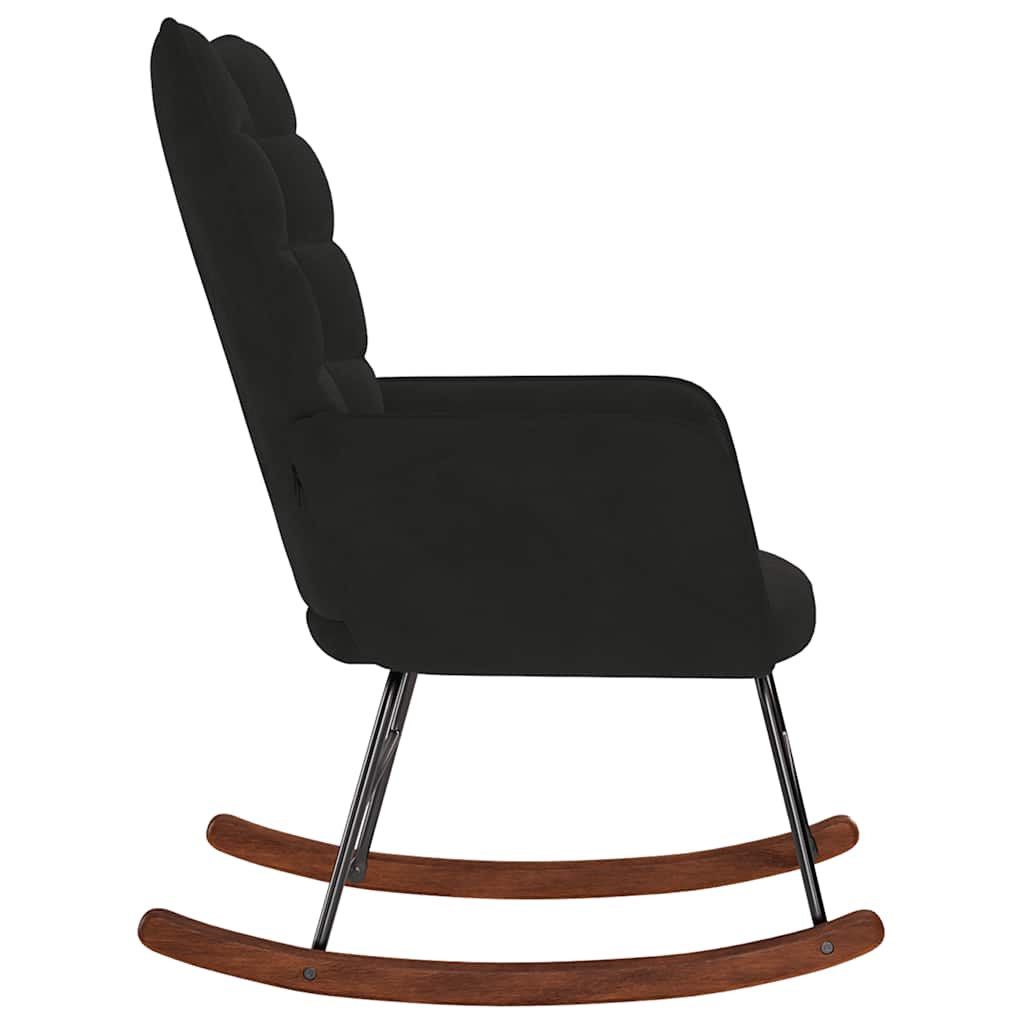 Black Velvet Rocking Chair