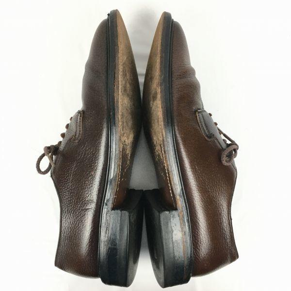 UFCW Pre-80s Vintage Plain Toe Civilian Service Shoes Brown size 8.5D 26.0-26.5 Men's(USED)