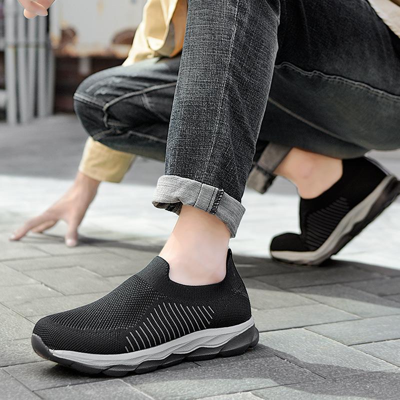 Fashion Men's Shoes Mesh Casual Shoes Summer Sneakers Sports Leisure Non-slip Climbing Breathable Four Season Thick Fashion Walking Shoe