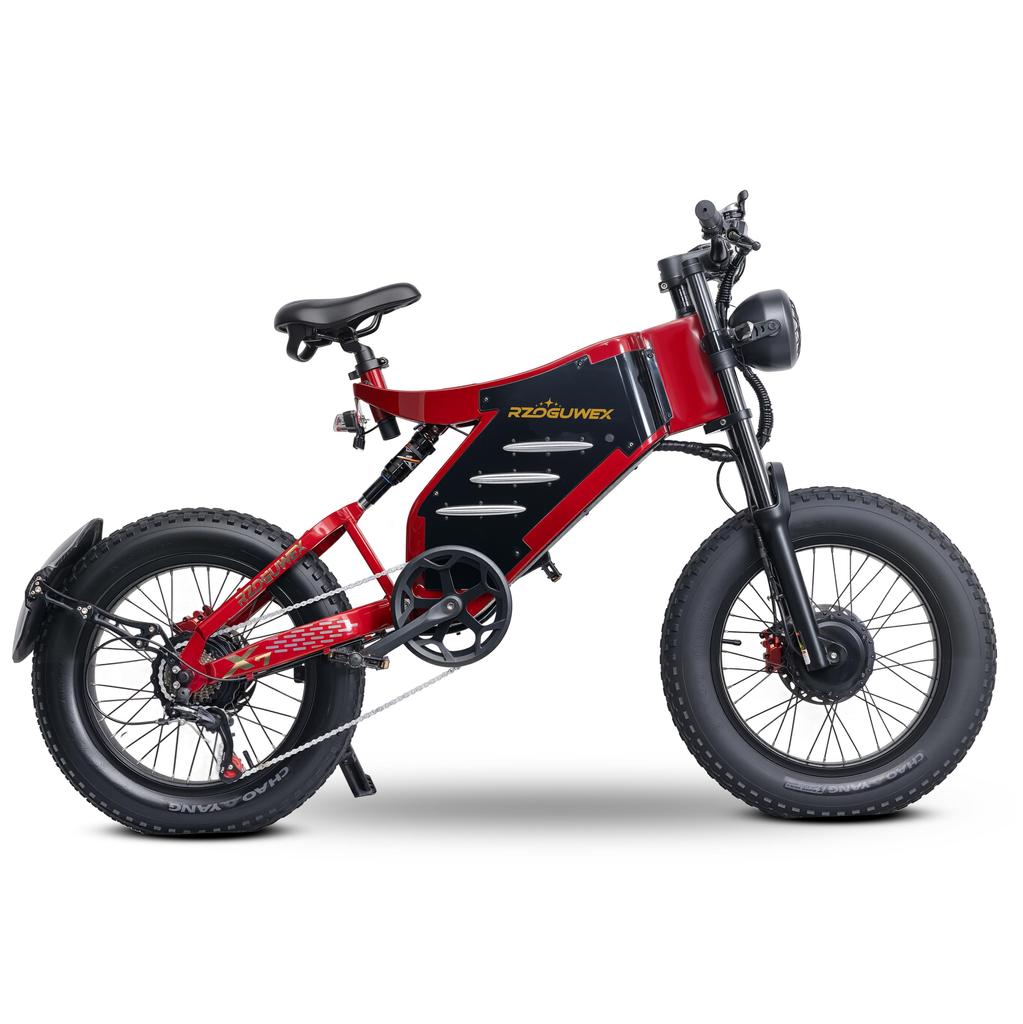 New RZOGUWEX X7 2026 All-terrain Electric Bike for EU, Double Engine 2000W, 48V 30AH Battery, Double Hydraulic Brakes, 20 Inch Fat Tyres