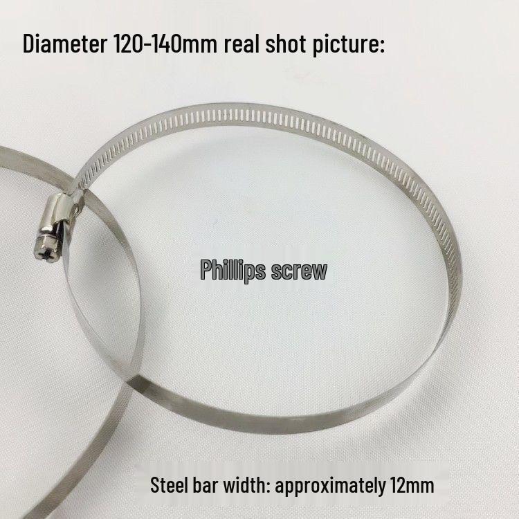 Stainless Steel Hose and Pipe Clamp for 1-Inch Water or Gas Pipes