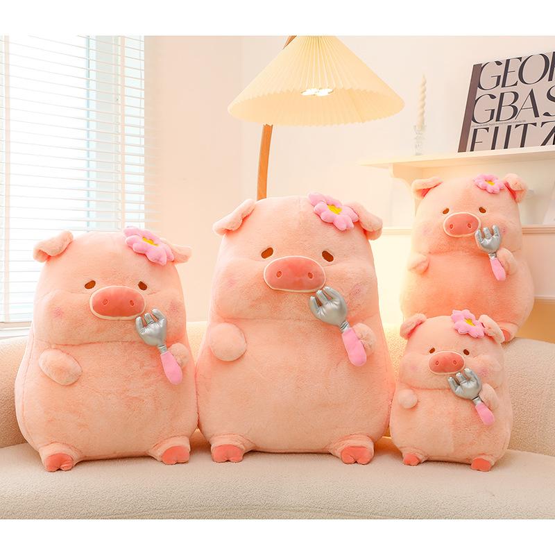 Cartoon Funny Pig Doll Anime Plush Lulu Pig Toy Doll Super Soft Cute Pig Ornaments Sleep Girls Birthday Gift Decoration Toys